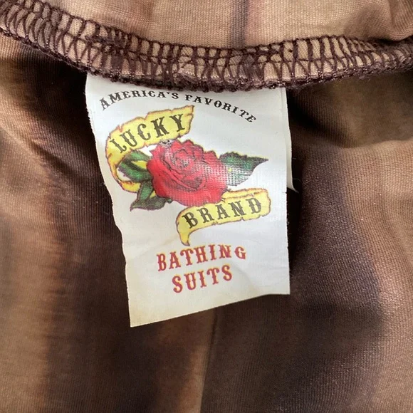 Lucky Brand Brown Swim Bralette with Soft Stretchy Fabric - Picture 2 of 3